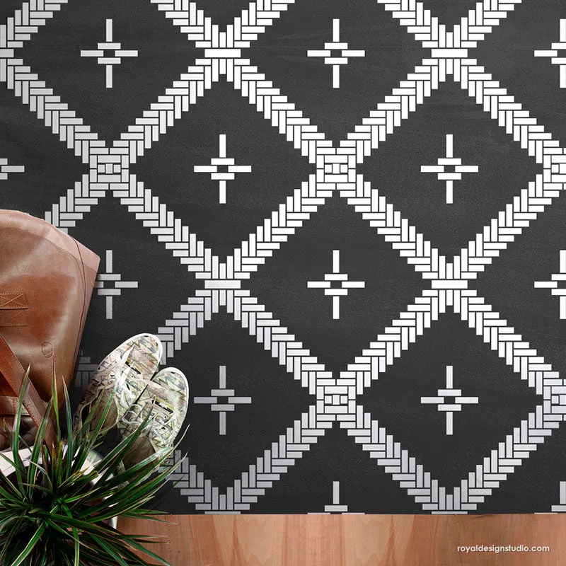 Intertwined Wall Stencil