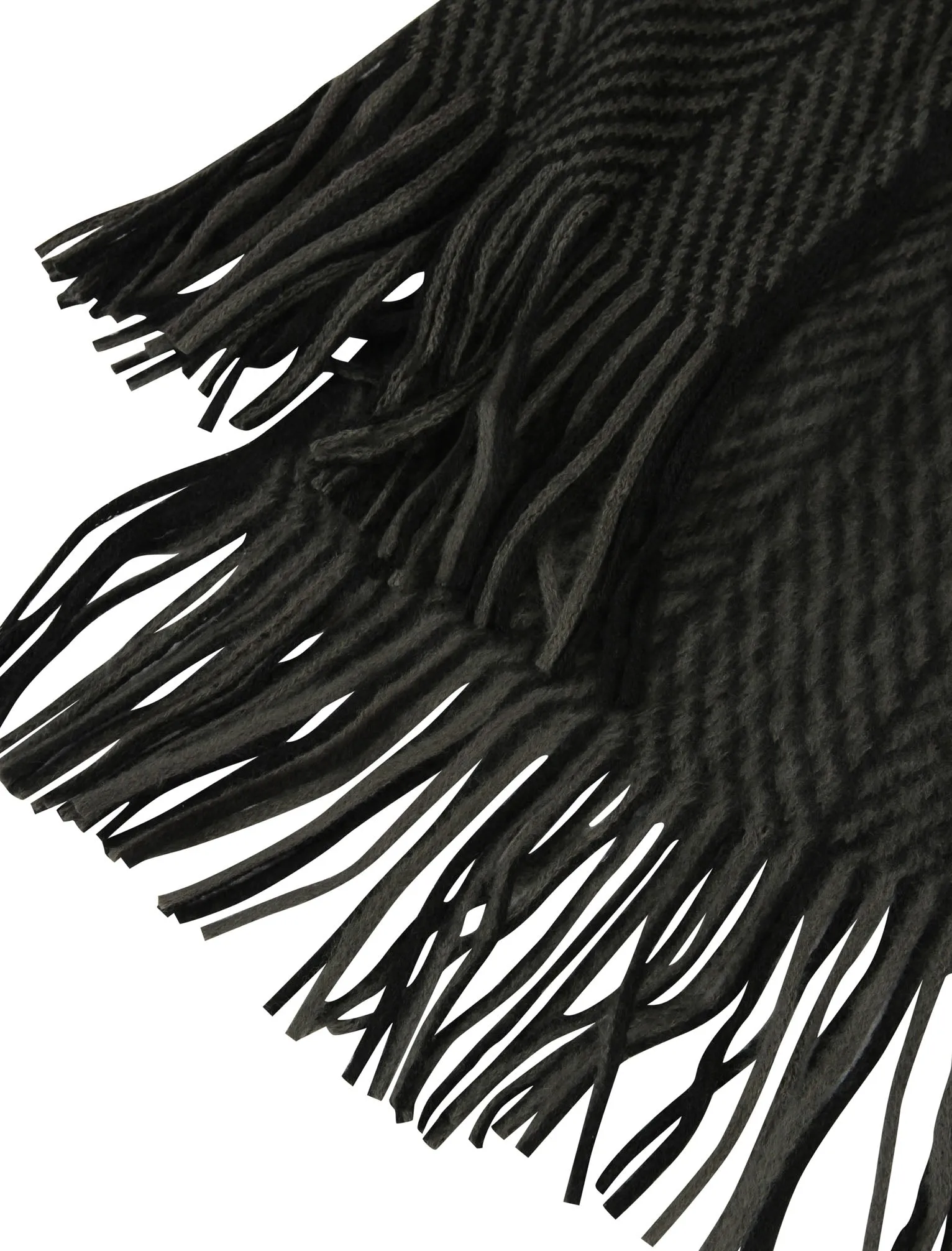 Jaxon Chevron Knitted Scarf in Black