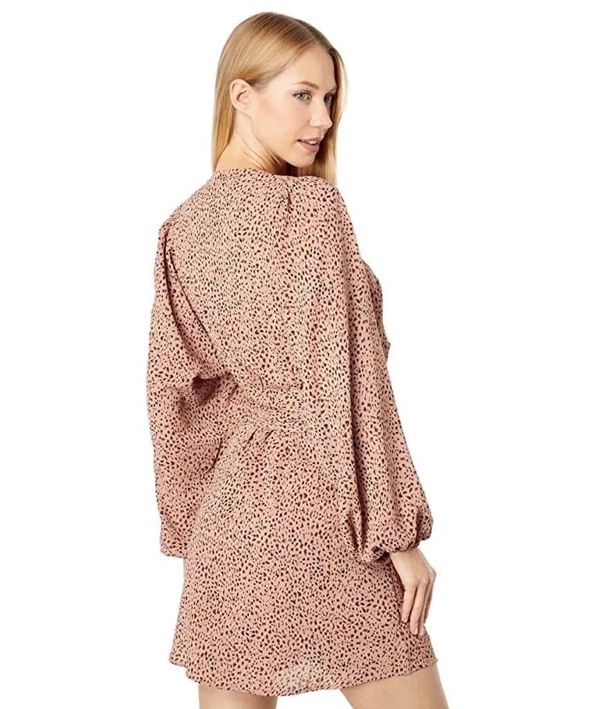 Kennedy Wrap Dress Blush Animal