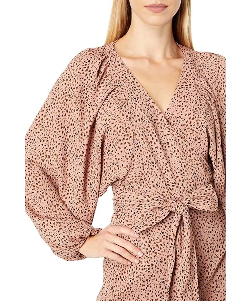 Kennedy Wrap Dress Blush Animal