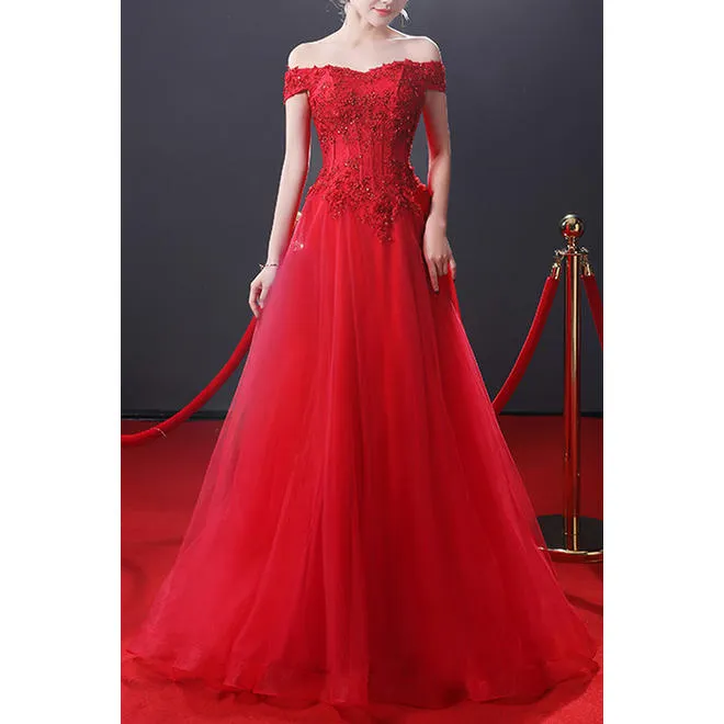 Ketty More Women Off Shoulder Sexy Evening Dress-KMWDC4442