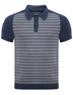 Le Shark Brandan Blue Knitted Polo