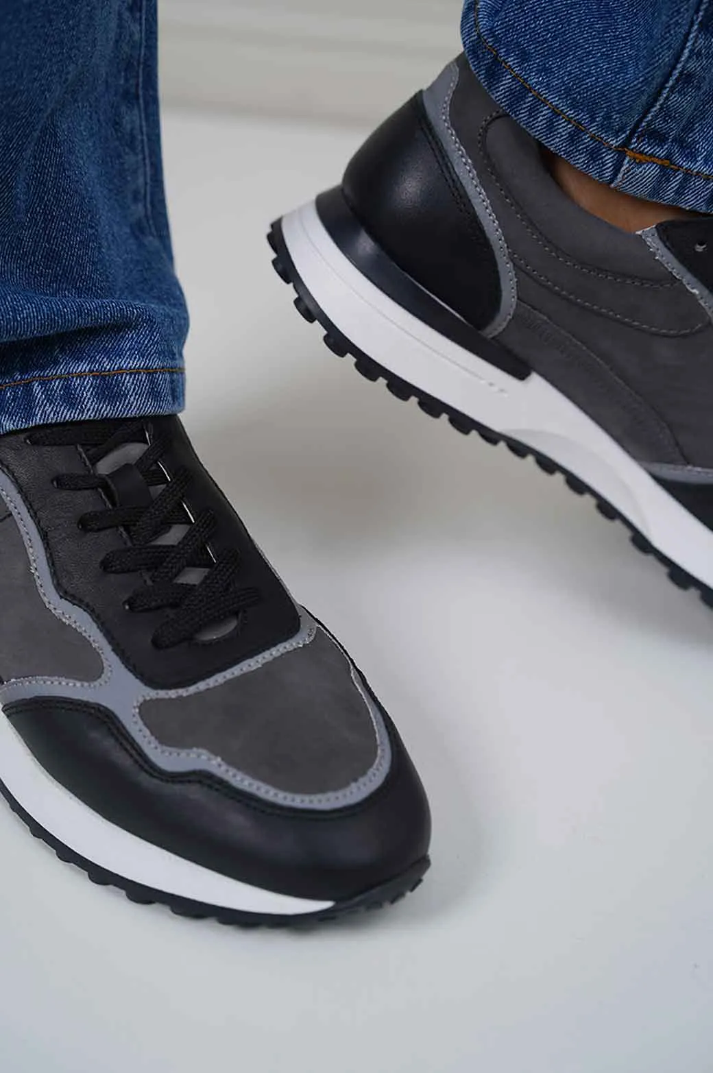 LEATHER JOGGERS