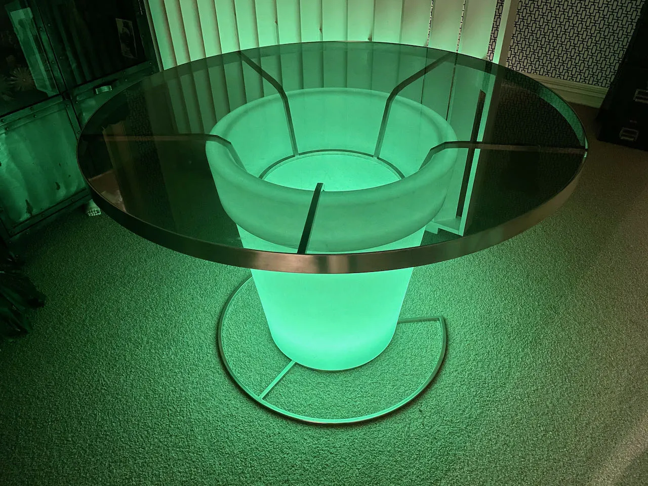 LED / Smoked Glass Table Hire