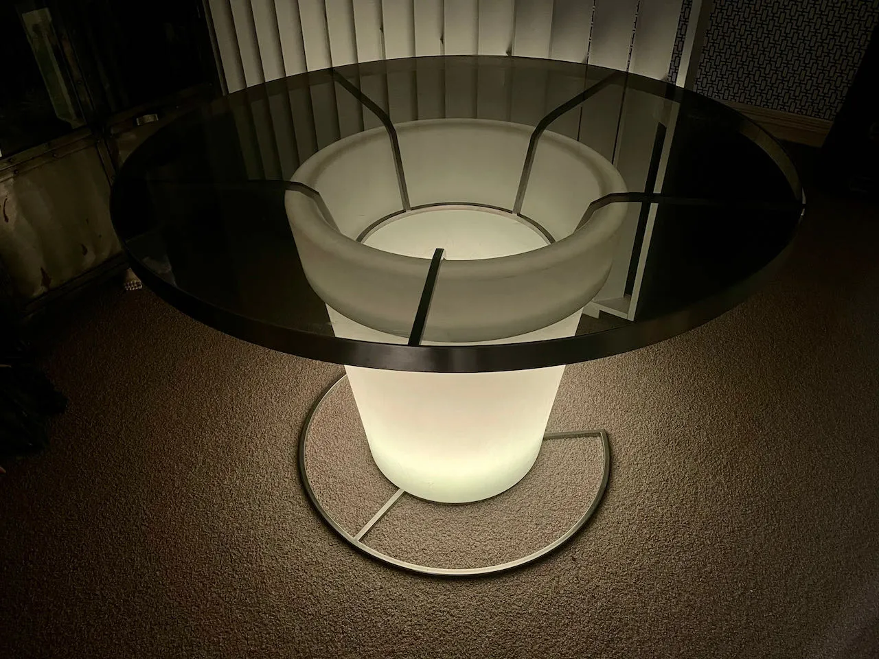 LED / Smoked Glass Table Hire
