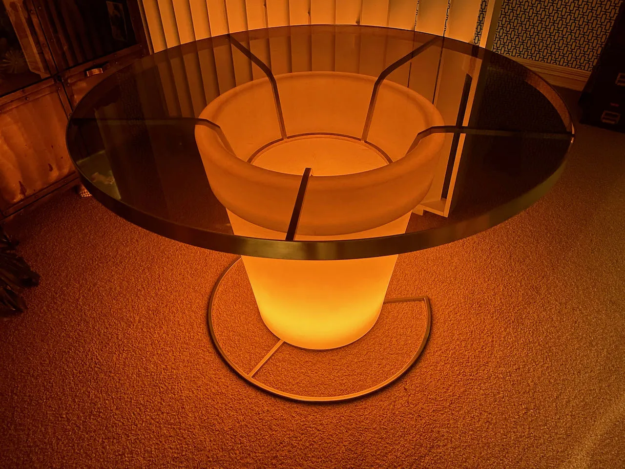 LED / Smoked Glass Table Hire