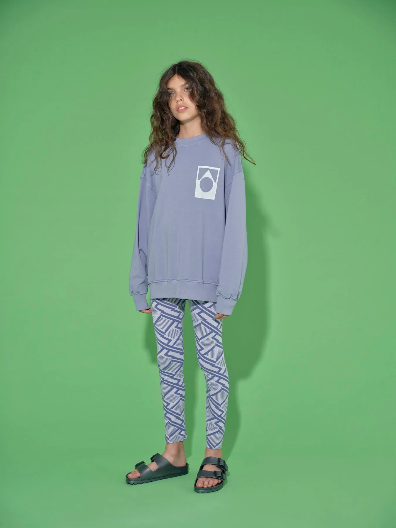 Legging Dapple Grey Geo Print