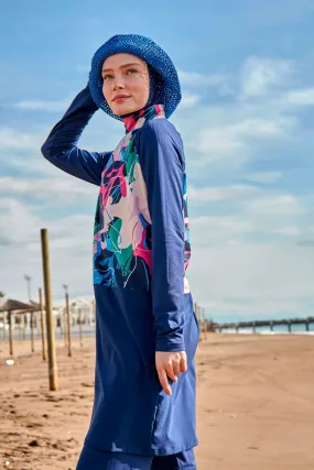 Lycra Navy Burkini Modest Swimwear M2497