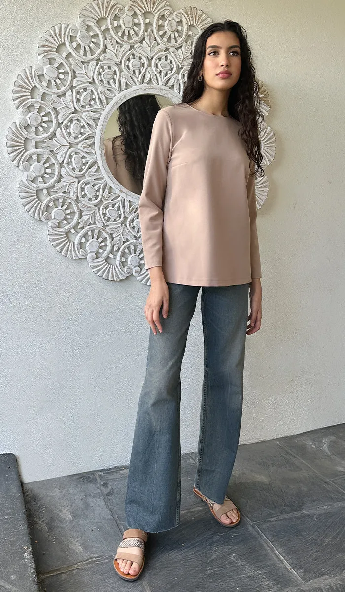 Lyla Everyday Tailored Shell Top - Taupe