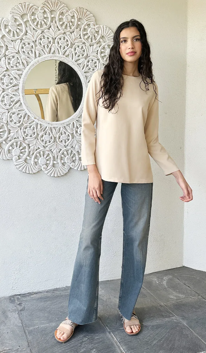 Lyla Everyday Tailored Shell Top - Vanilla