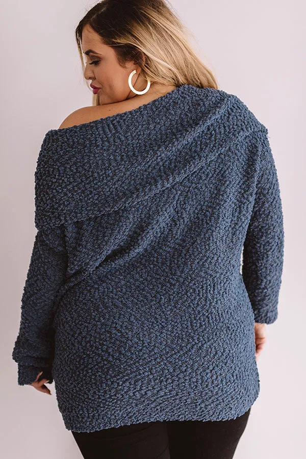 Manhattan Mornings Tunic Sweater in Slate Curves