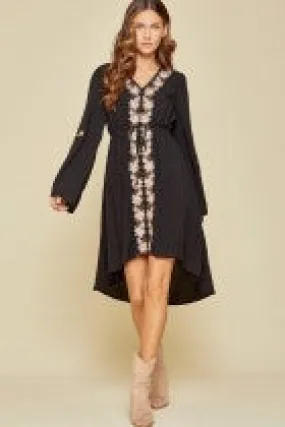 Marigold Boho Dress - Black