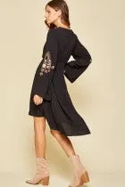 Marigold Boho Dress - Black