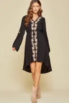 Marigold Boho Dress - Black
