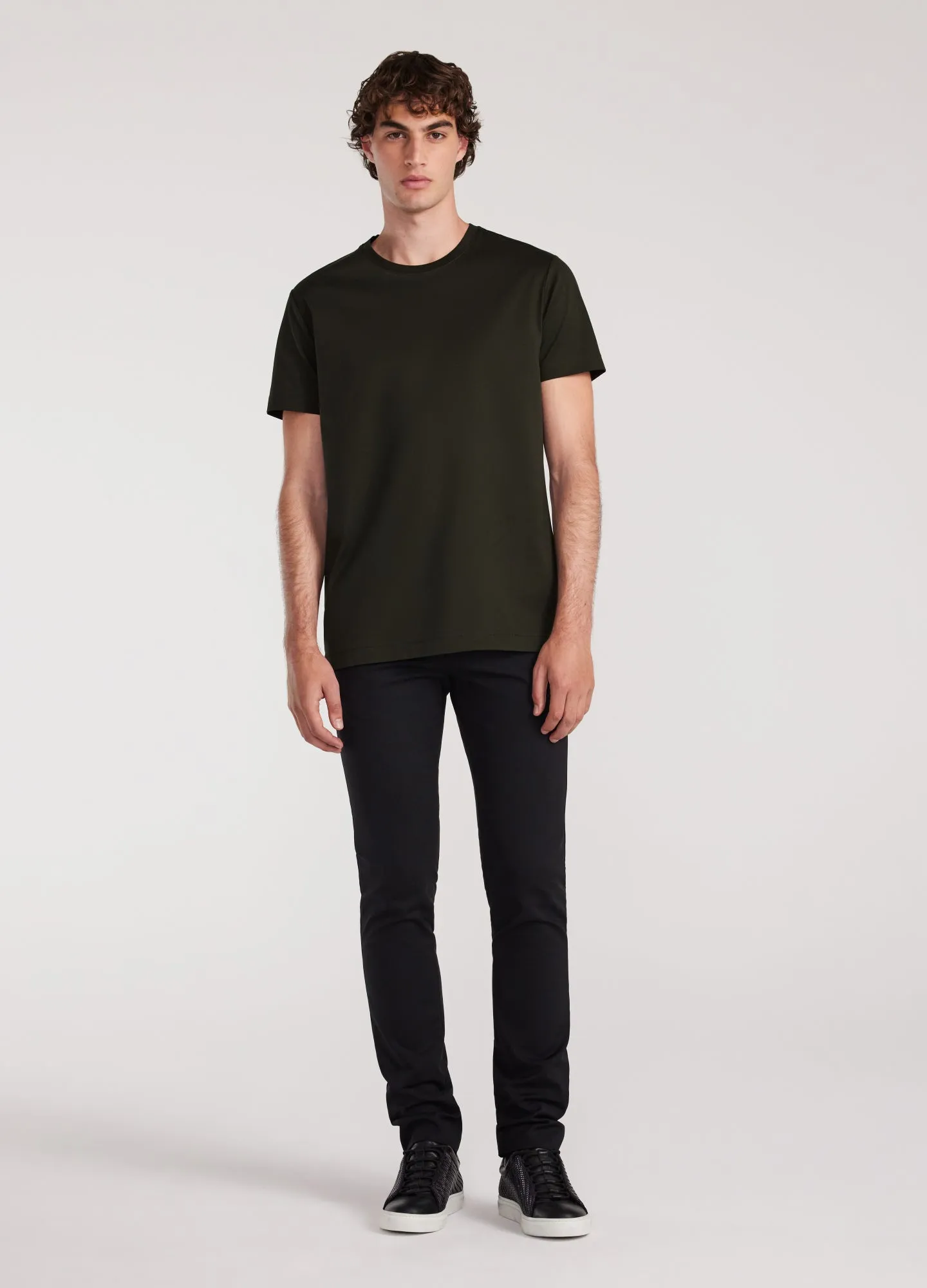 Mercerised Crew T-shirt Army Green