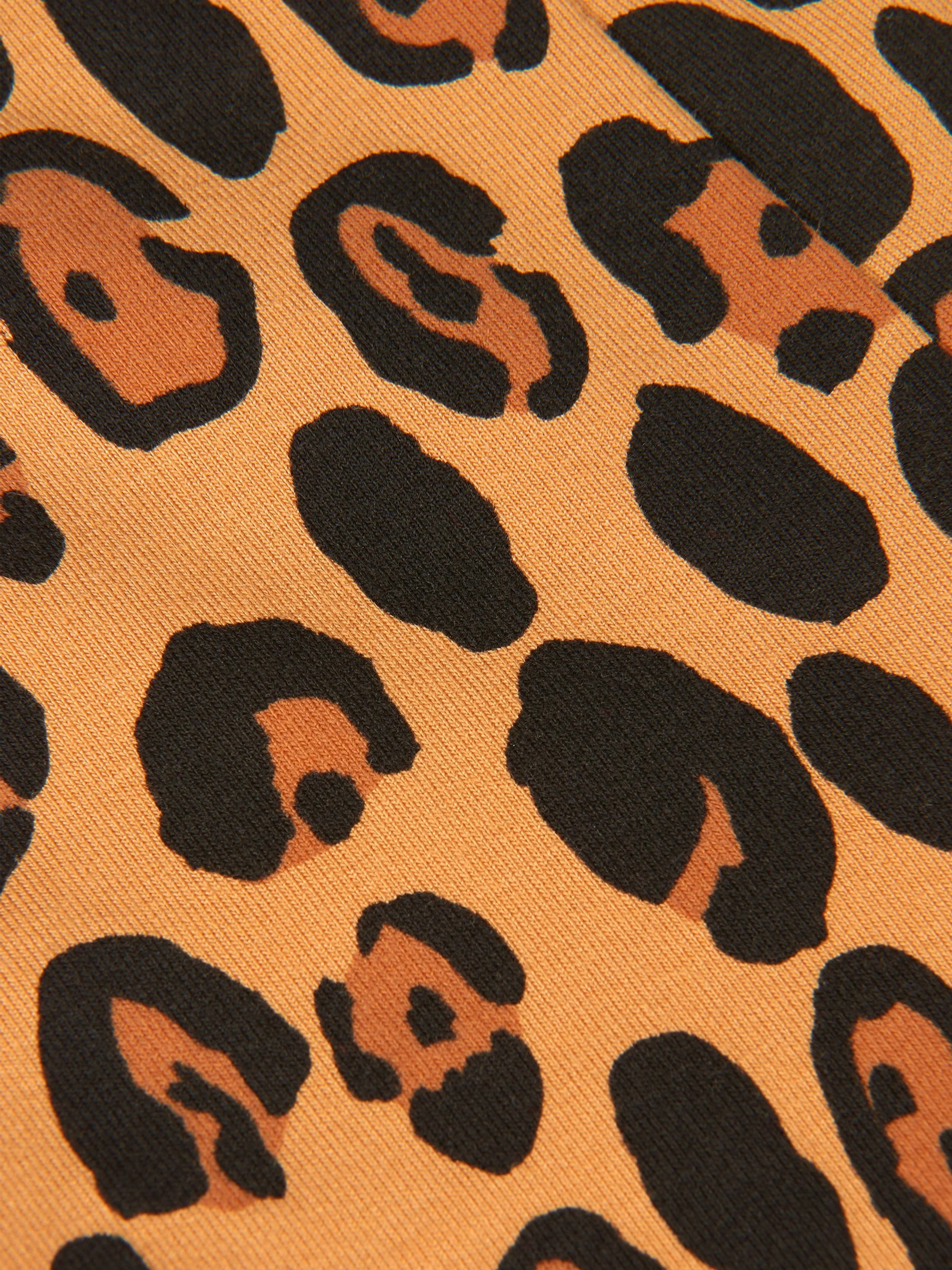 Mini Rodini Girls Basic Leopard Leggings in Beige