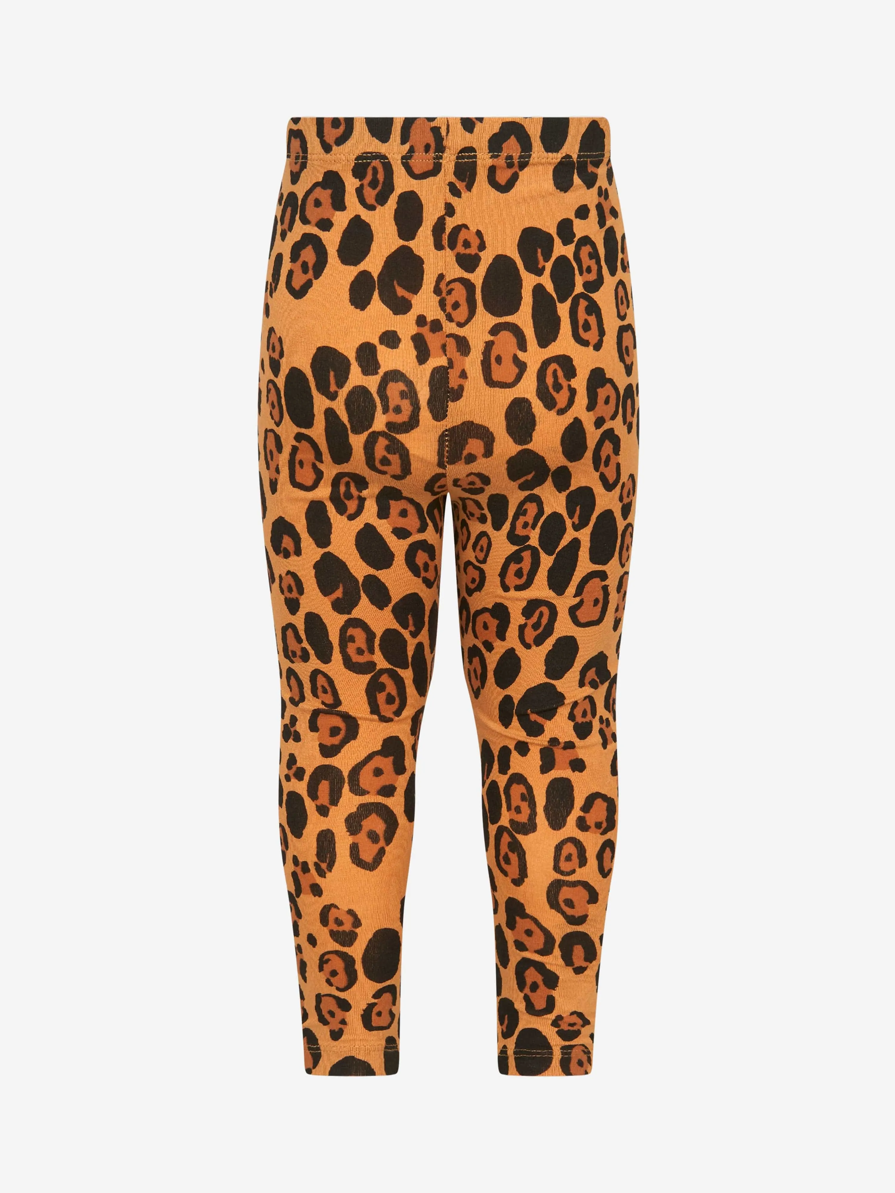 Mini Rodini Girls Basic Leopard Leggings in Beige
