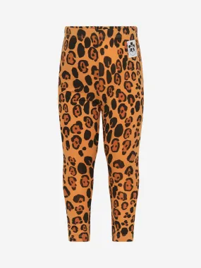 Mini Rodini Girls Basic Leopard Leggings in Beige