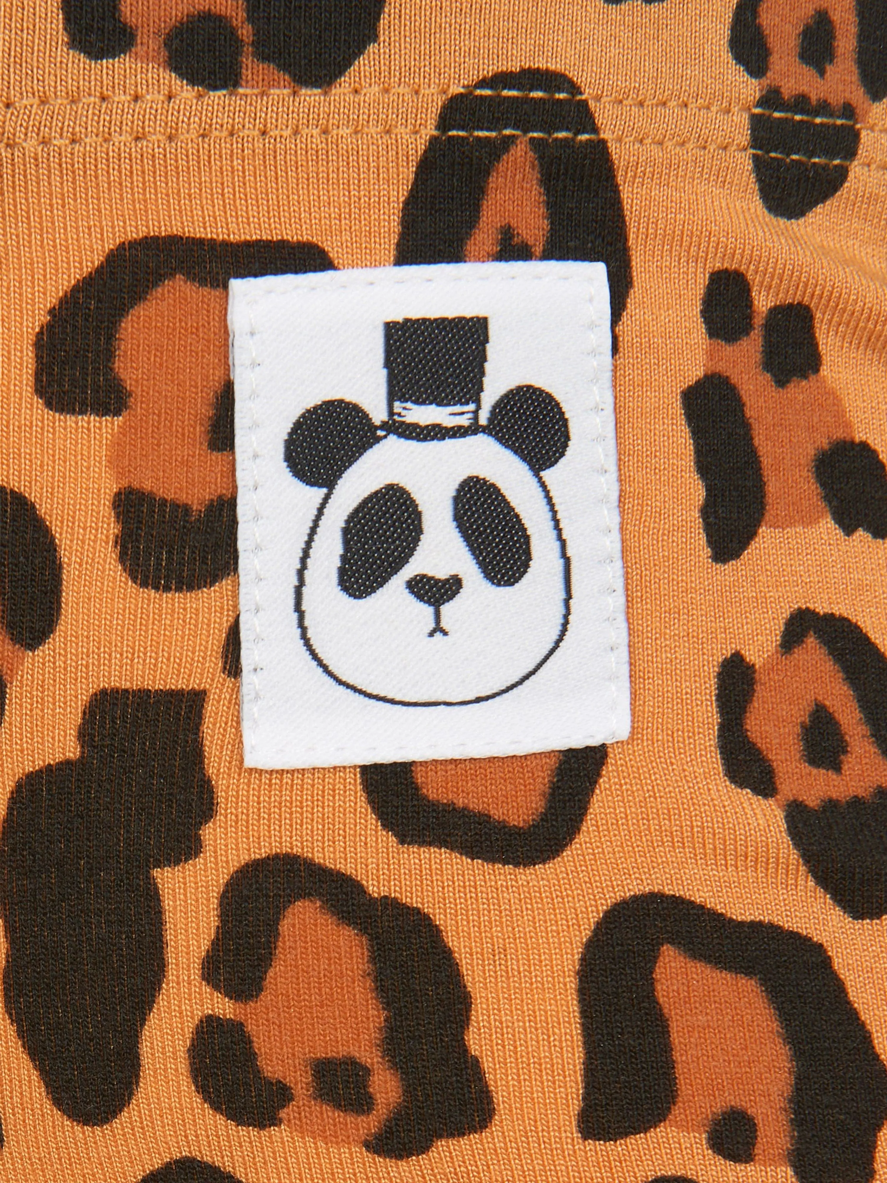 Mini Rodini Girls Basic Leopard Leggings in Beige