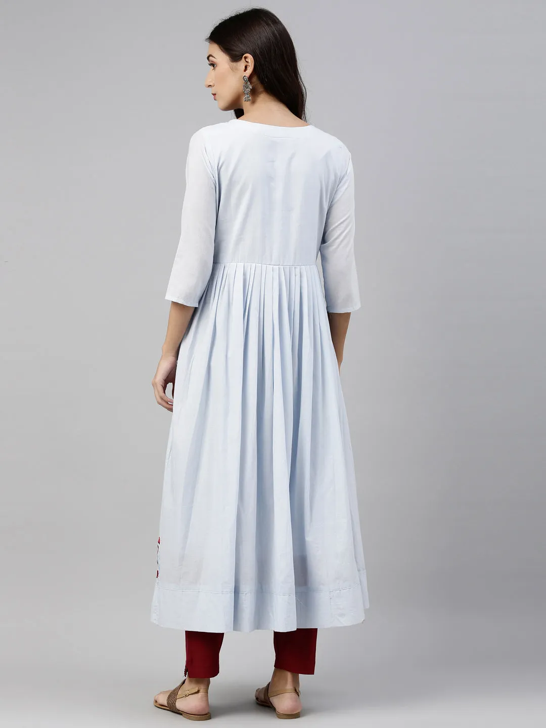 Neeru's Blue Color Cotton Fabric Tunic