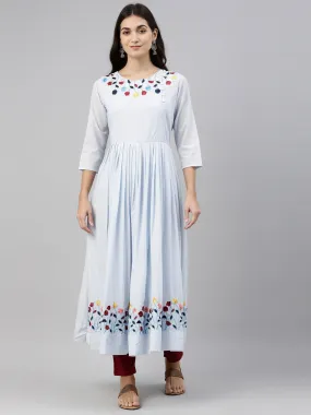 Neeru's Blue Color Cotton Fabric Tunic