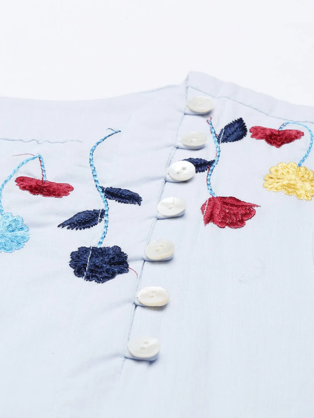 Neeru's Blue Color Cotton Fabric Tunic