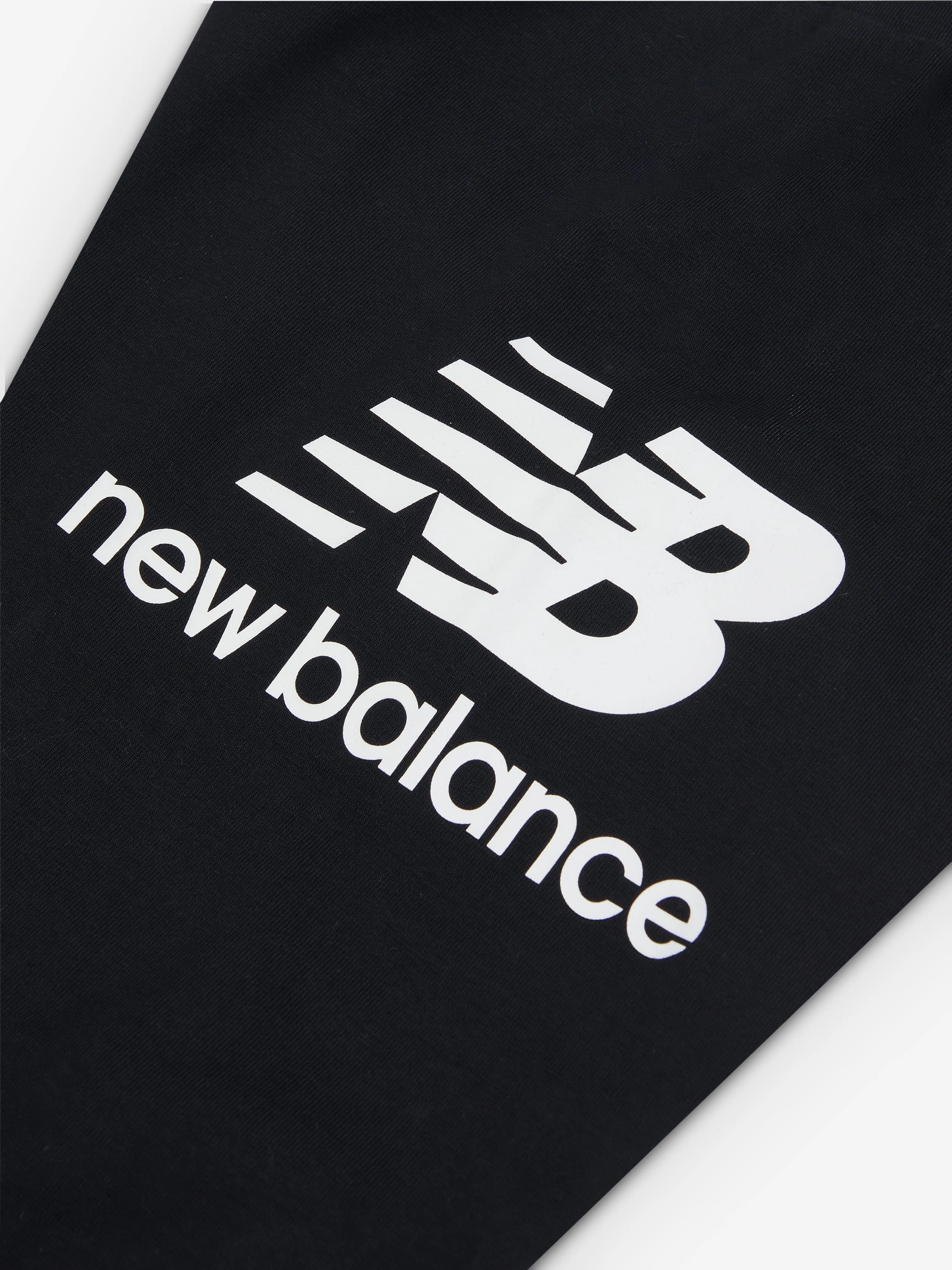 New Balance Girls Stacked Logo Leggings in Black