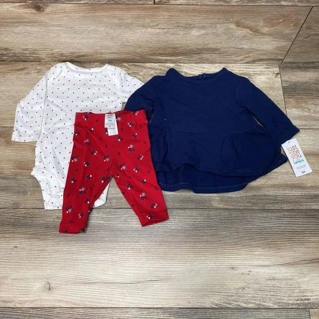 NEW Just One You 3Pc Long Sleeve Tunic   Bodysuit   Pant Set sz 3m