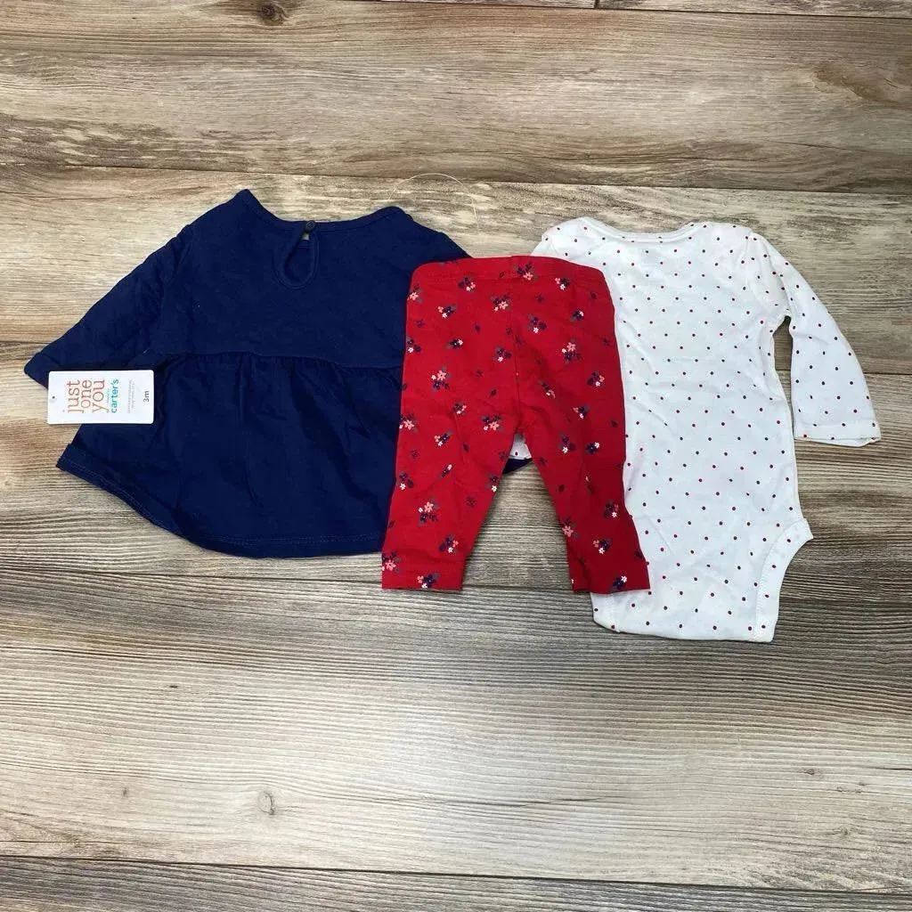NEW Just One You 3Pc Long Sleeve Tunic   Bodysuit   Pant Set sz 3m