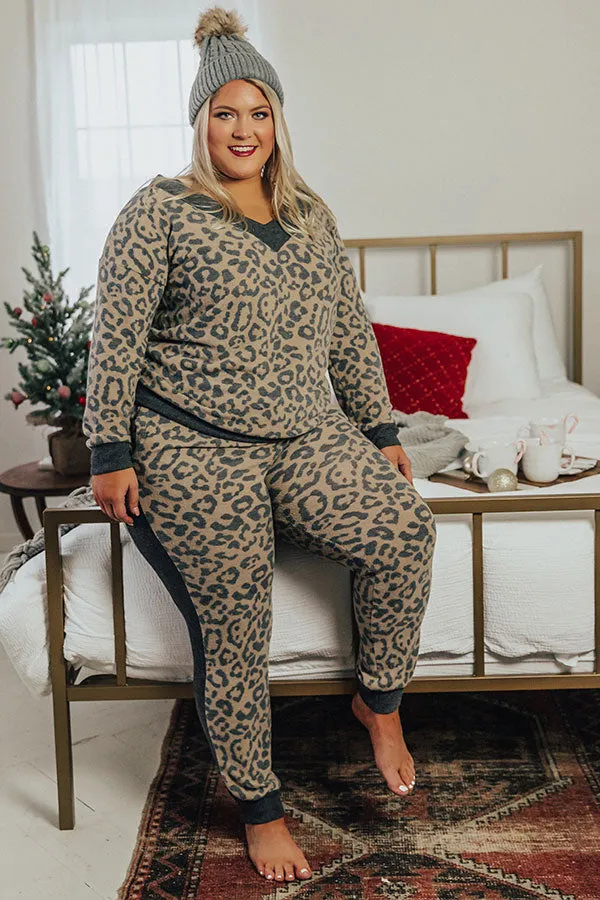 New Obsession Leopard Joggers Curves