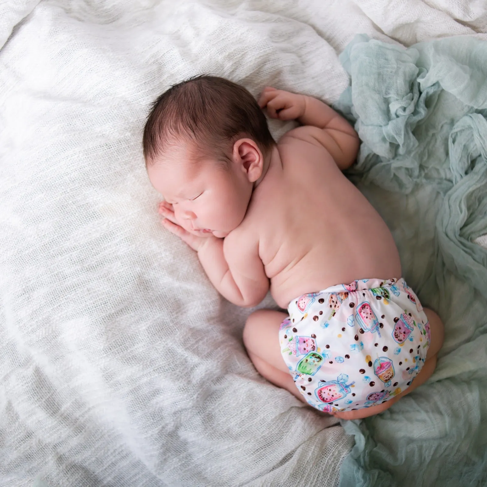 Newborn Wipeable Nappy | Bubba Tea