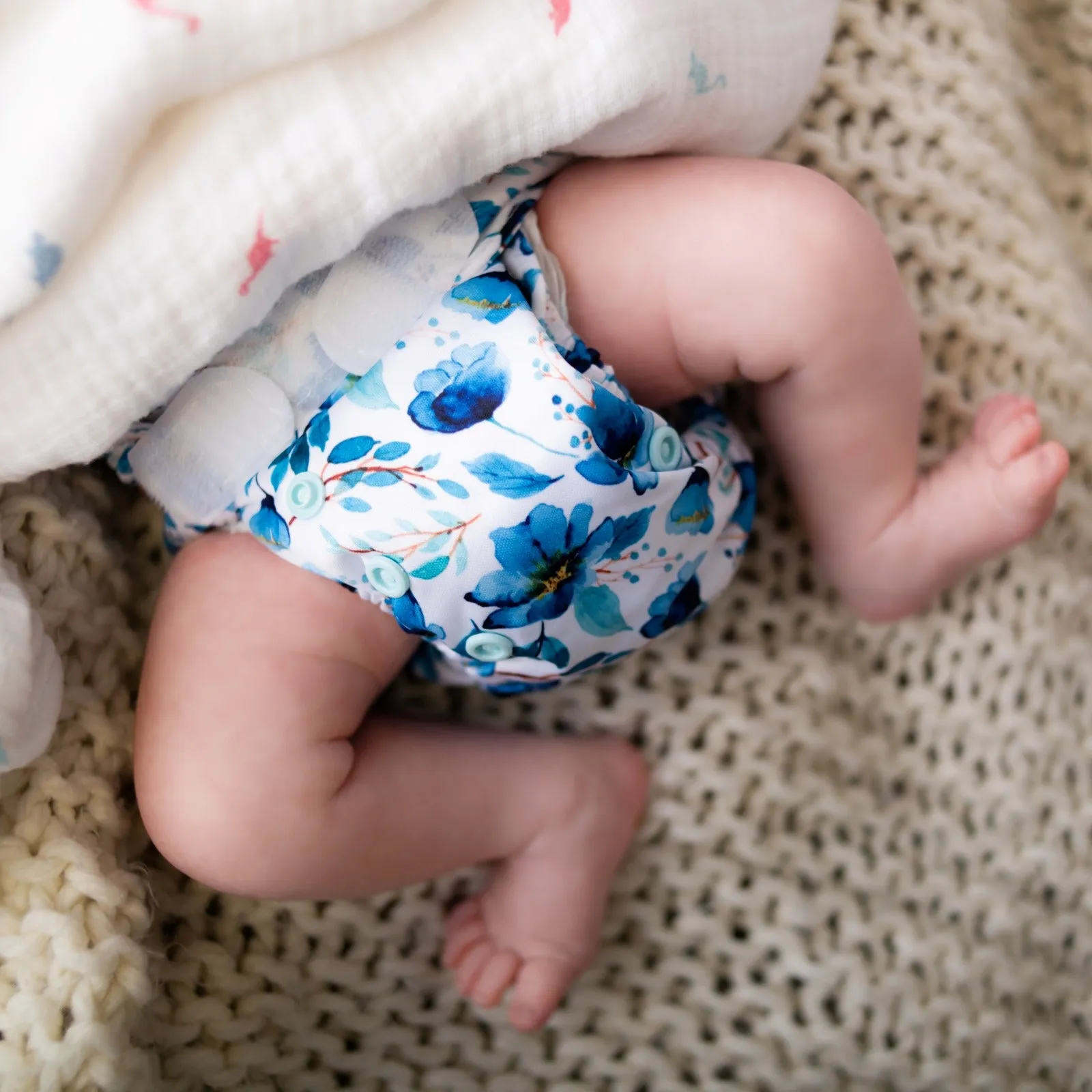 Newborn Wipeable Nappy | Ocean Meadow