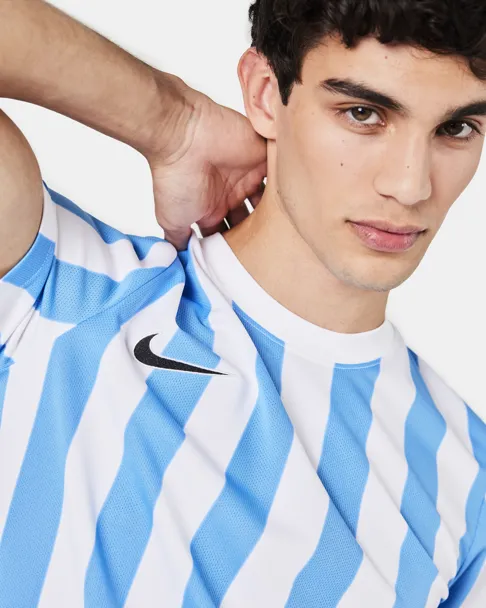 NIKE DRI-FIT STRIPED JERSEY - MEN - LIGHT BLUE/WHITE