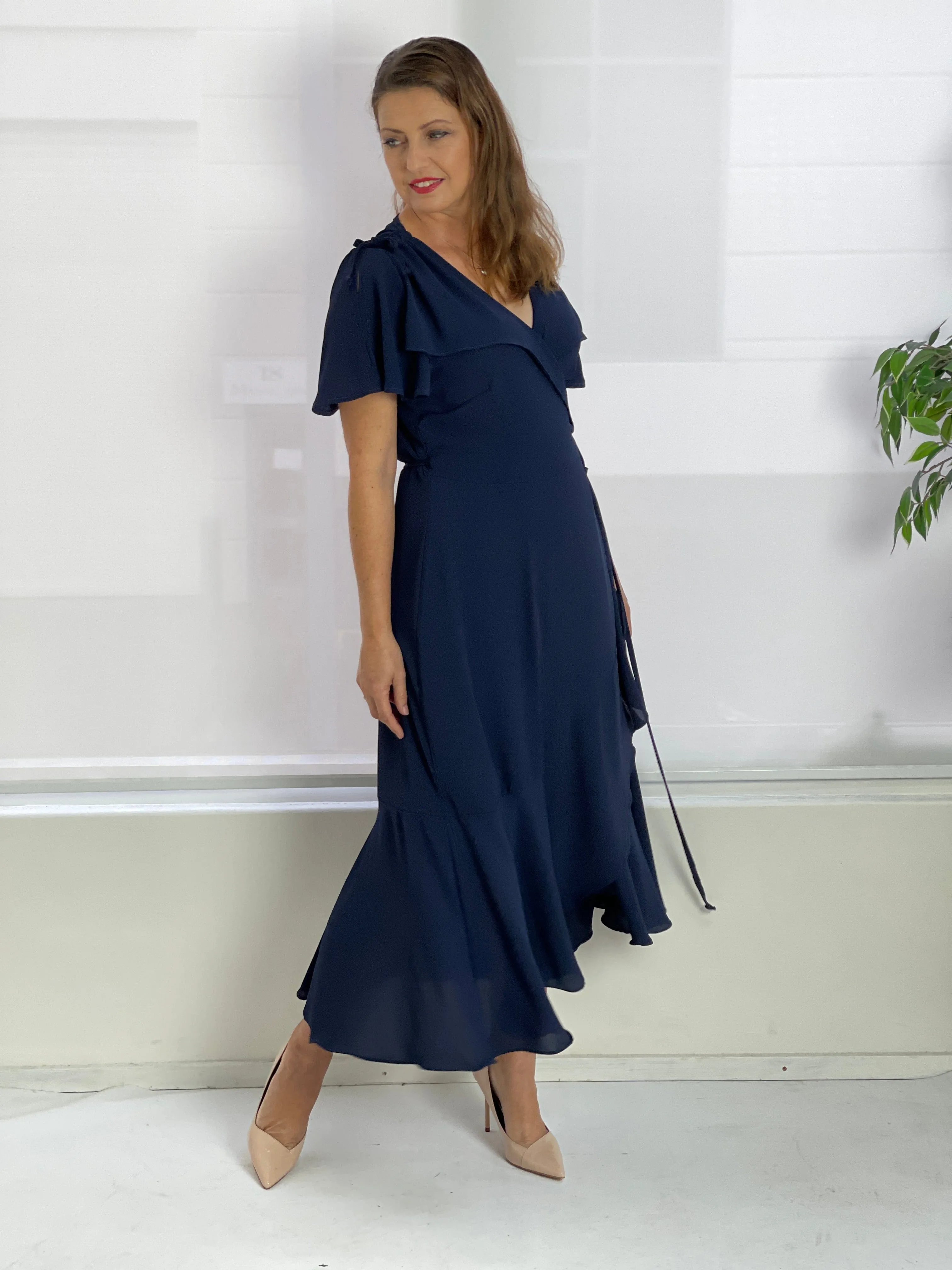 Obelle Navy Wrap Dress