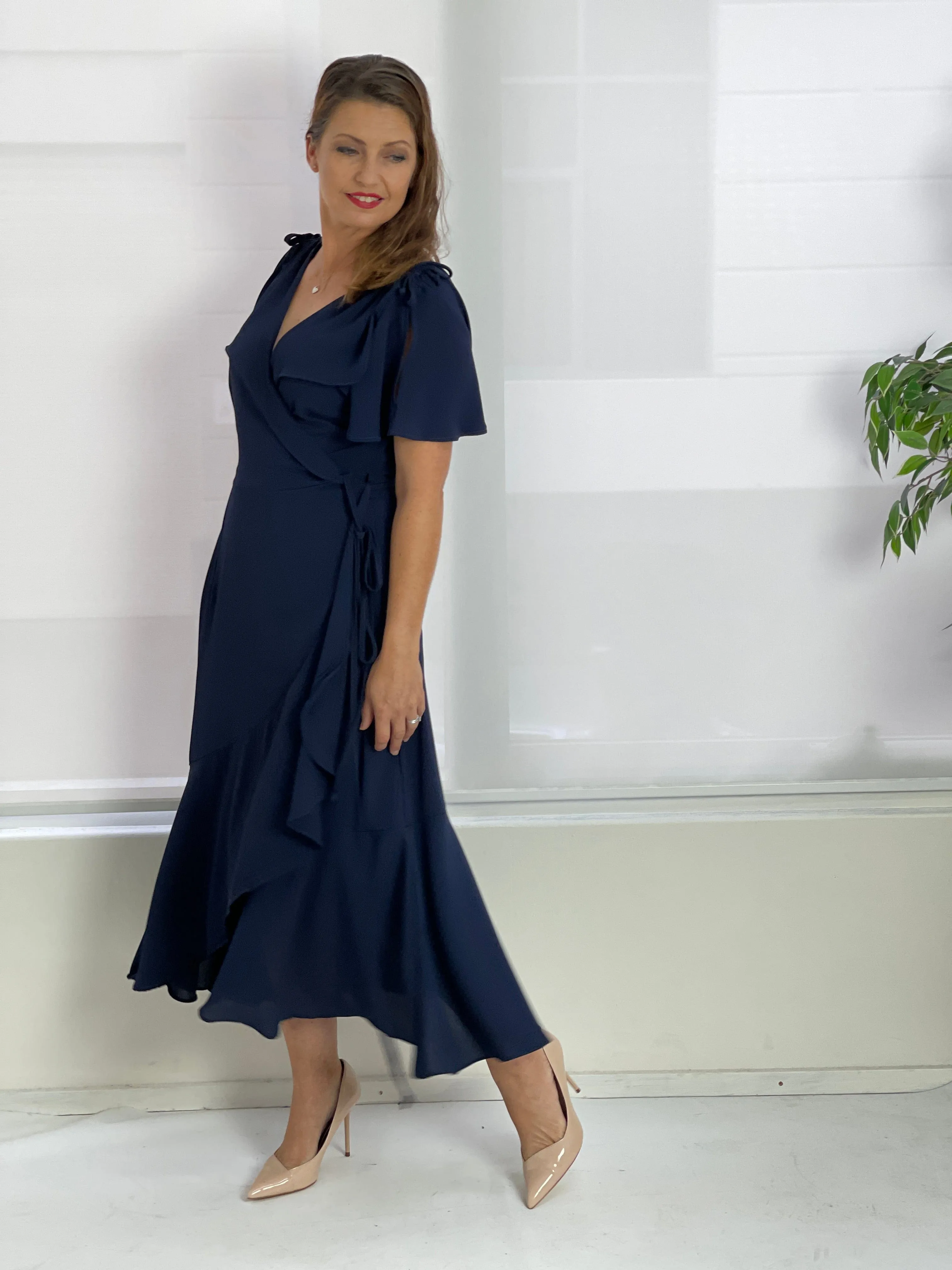 Obelle Navy Wrap Dress