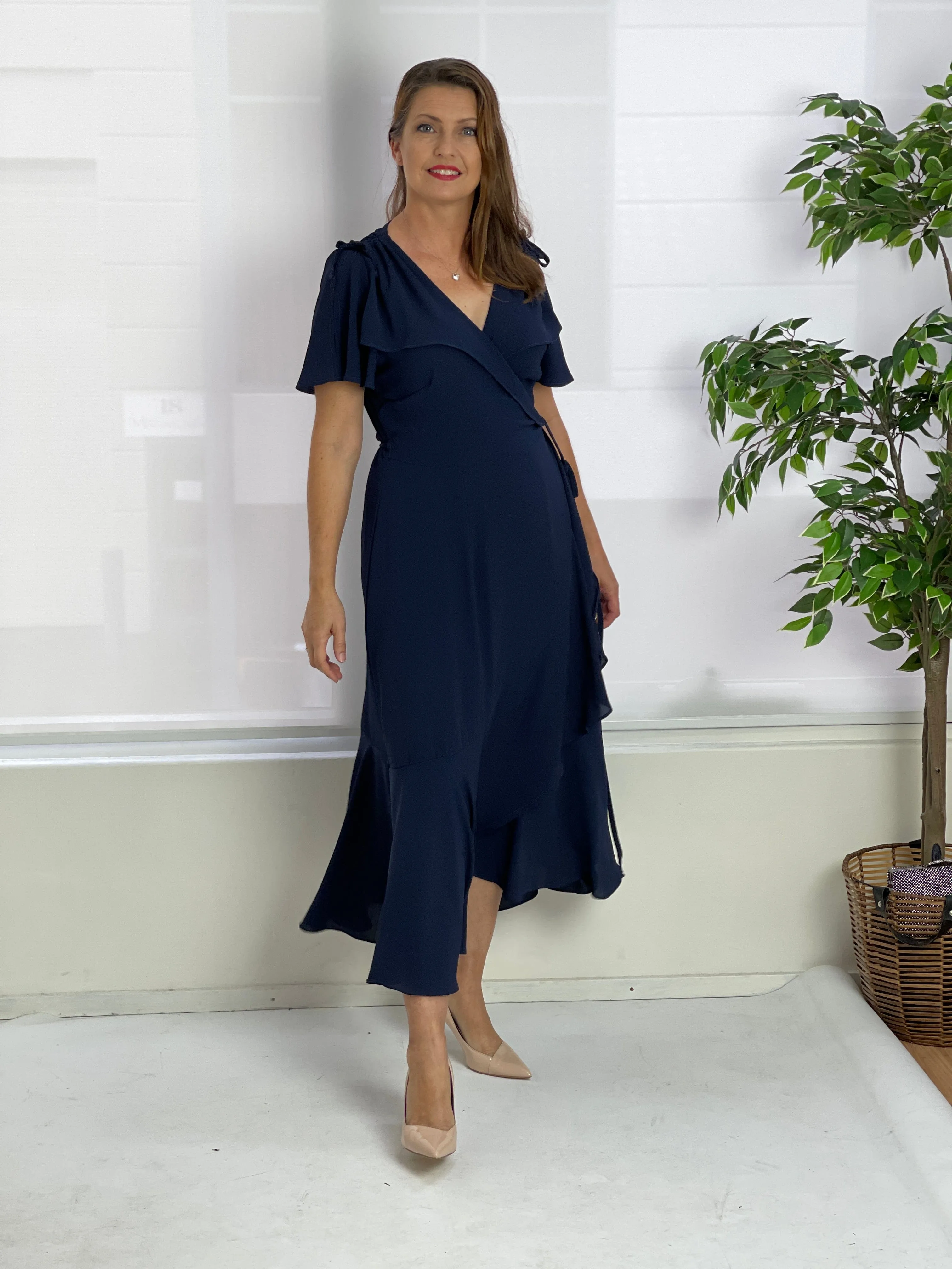 Obelle Navy Wrap Dress