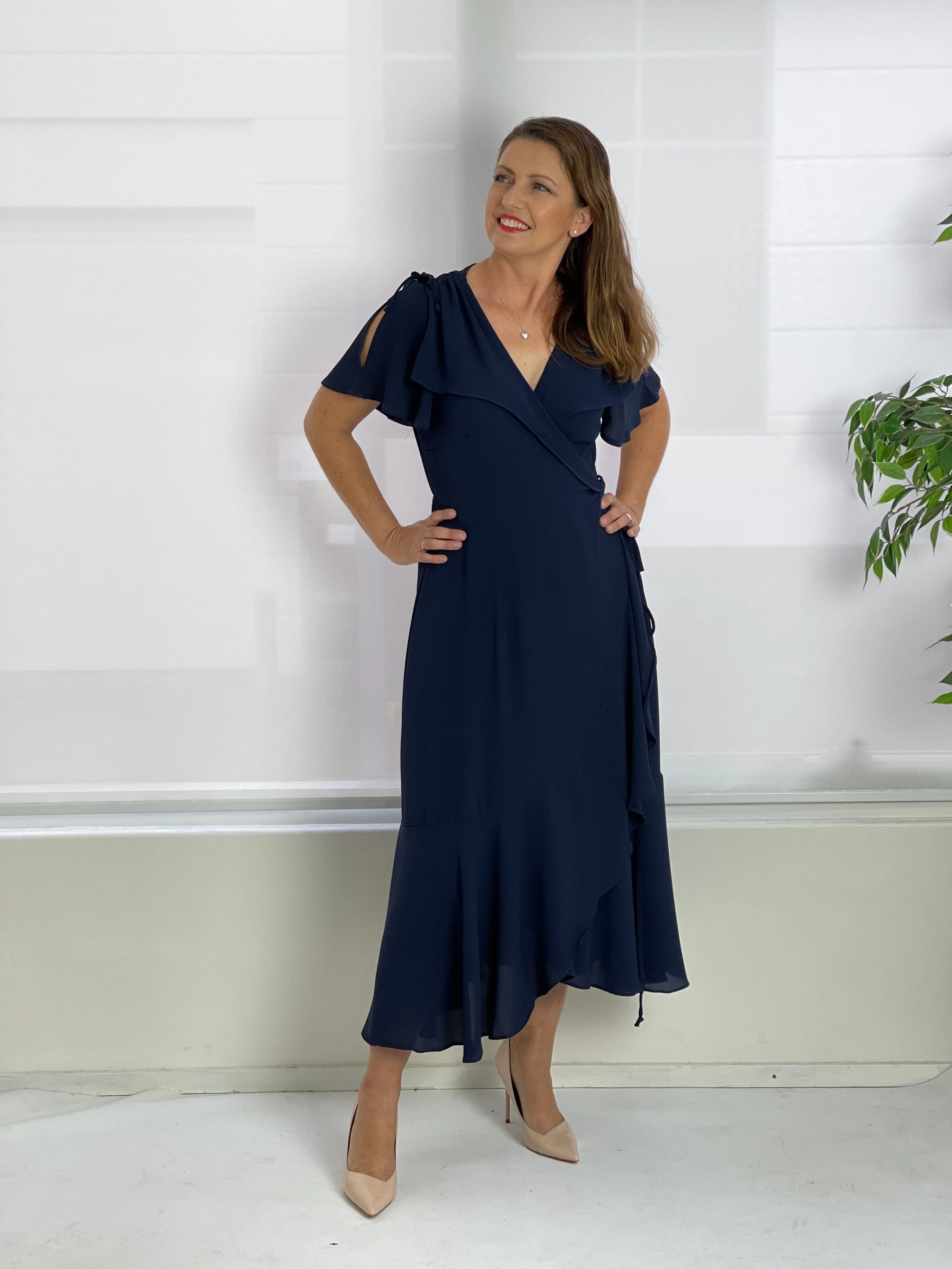 Obelle Navy Wrap Dress
