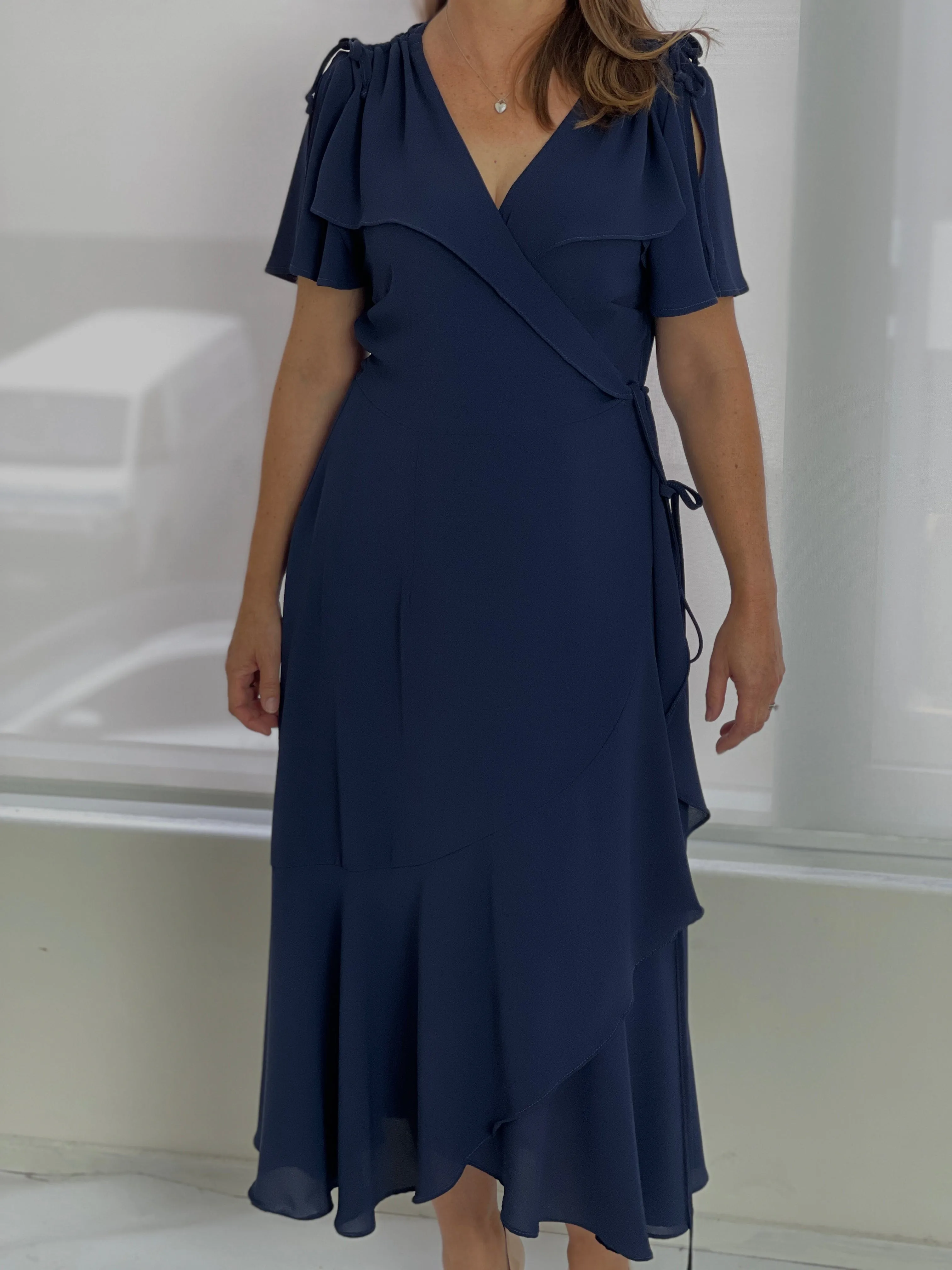 Obelle Navy Wrap Dress