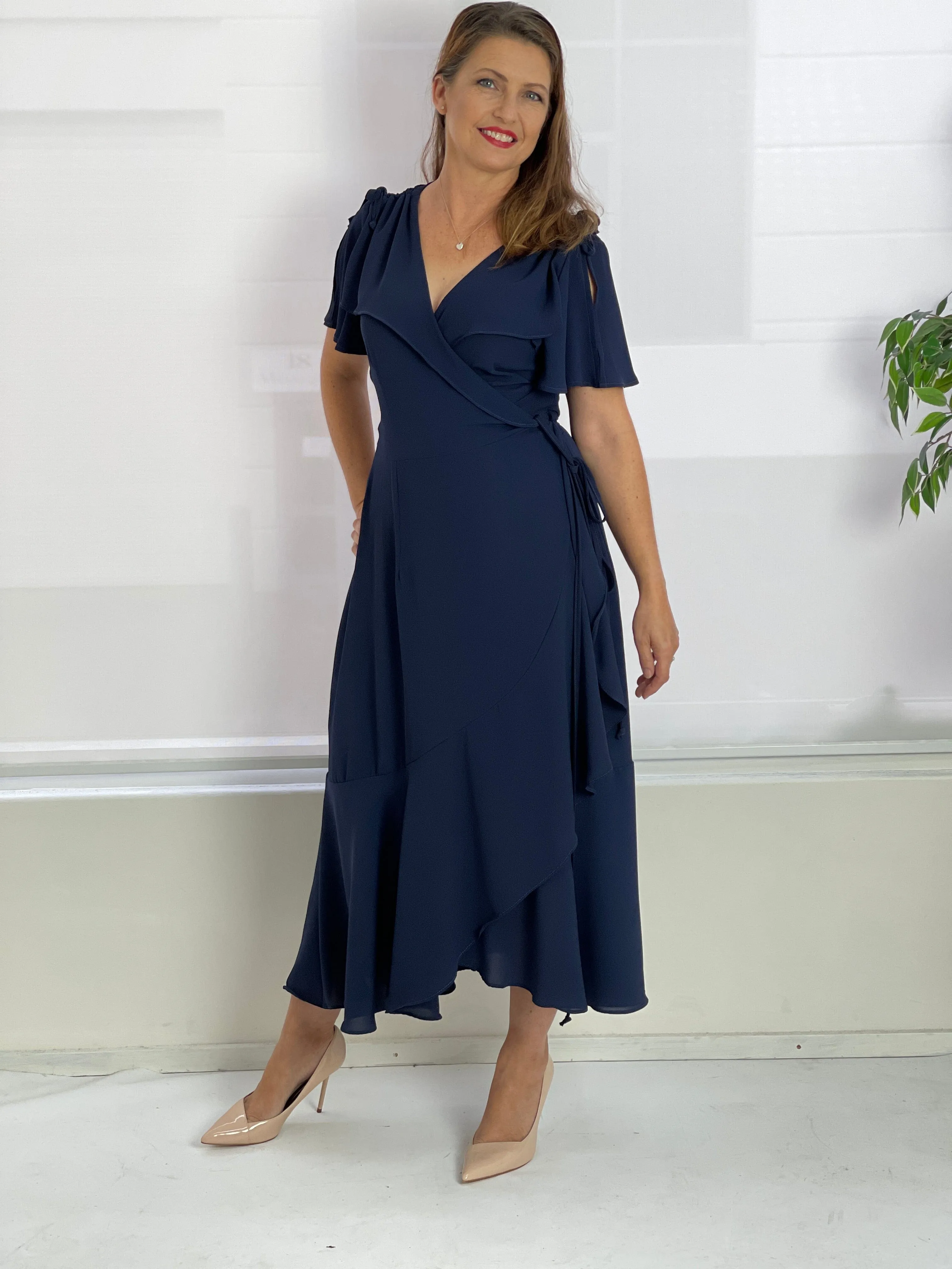 Obelle Navy Wrap Dress