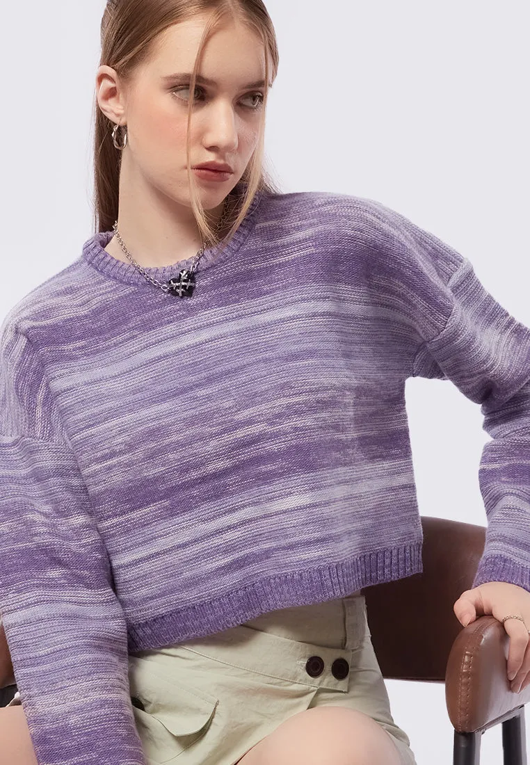 Ombre Stripes Long Sleeve Sweater