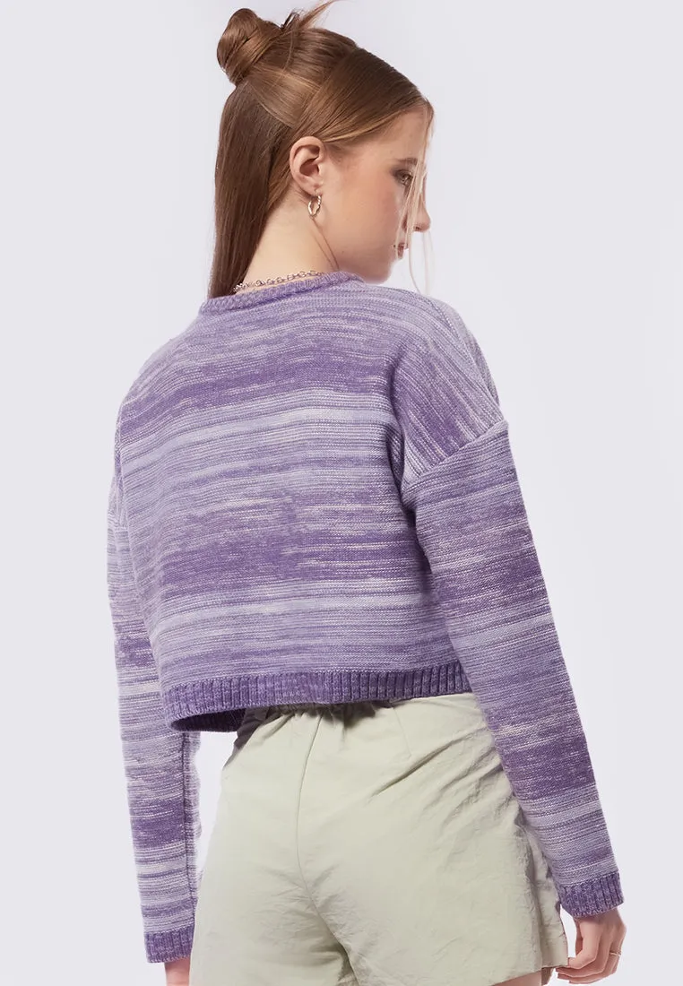 Ombre Stripes Long Sleeve Sweater