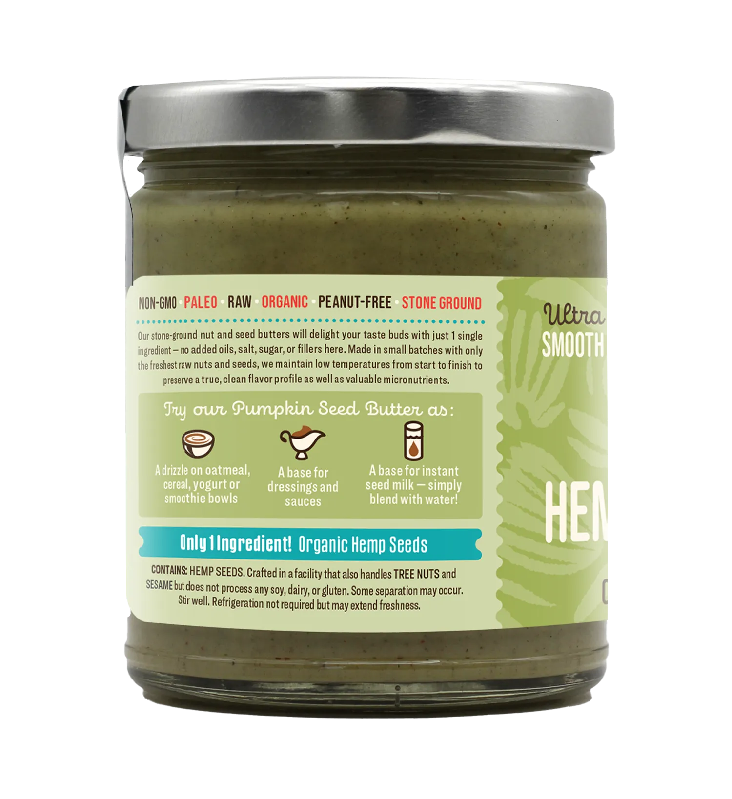 Organic Raw Hemp Seed Butter