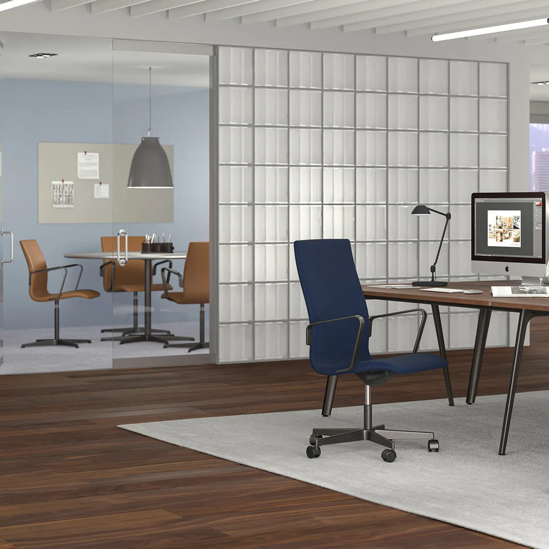 Oxford Medium Back Office Armchair - 5 Star Base & Castors