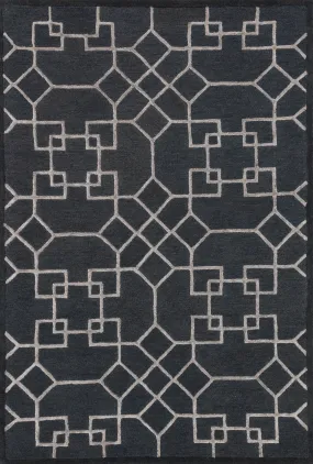 Panache Rug in Charcoal & Silver