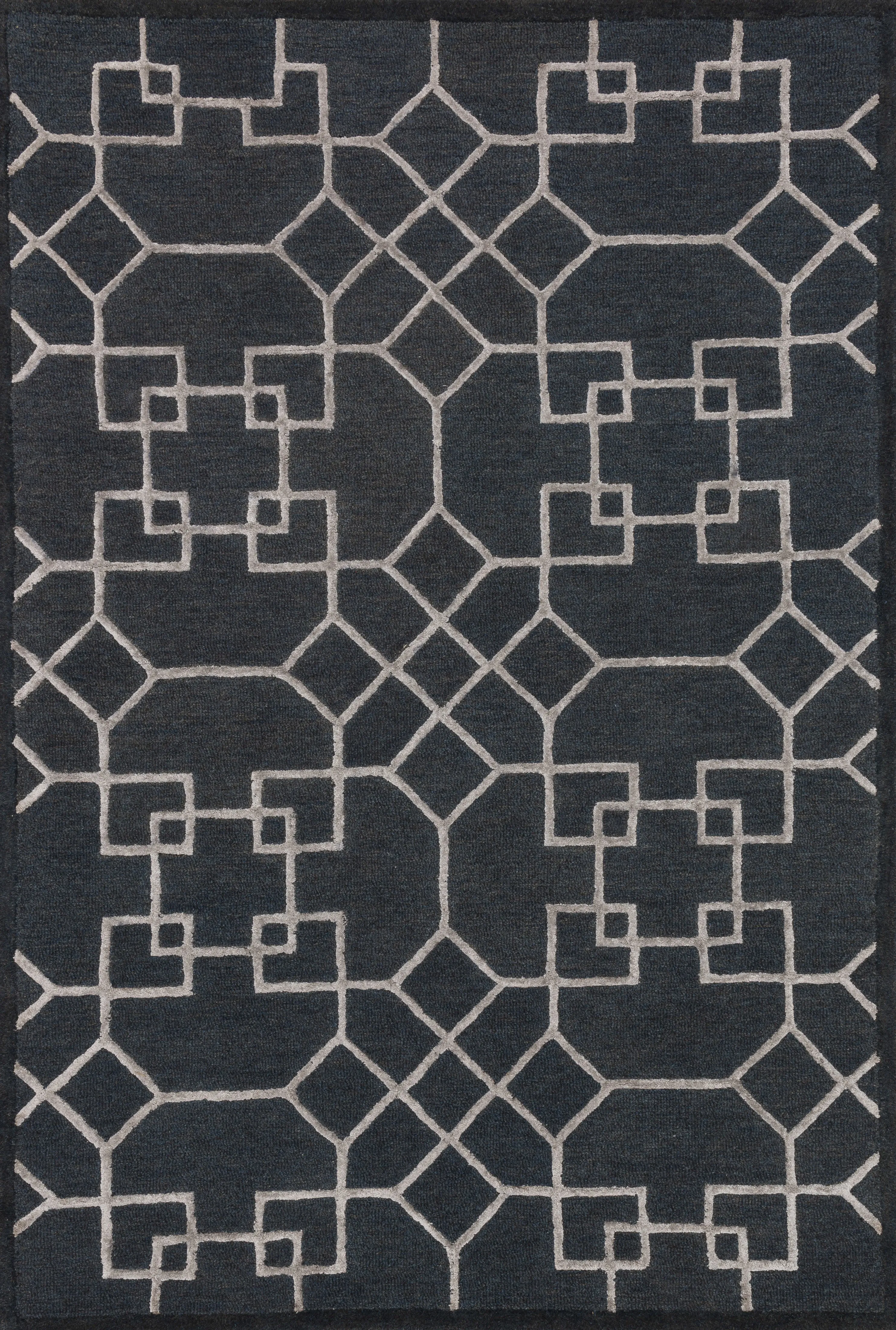 Panache Rug in Charcoal & Silver