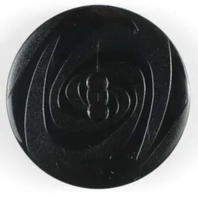 Patterned Black Button