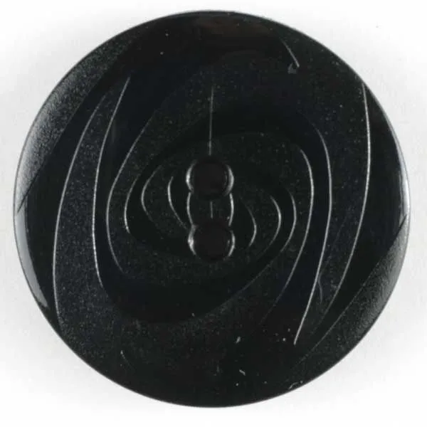 Patterned Black Button