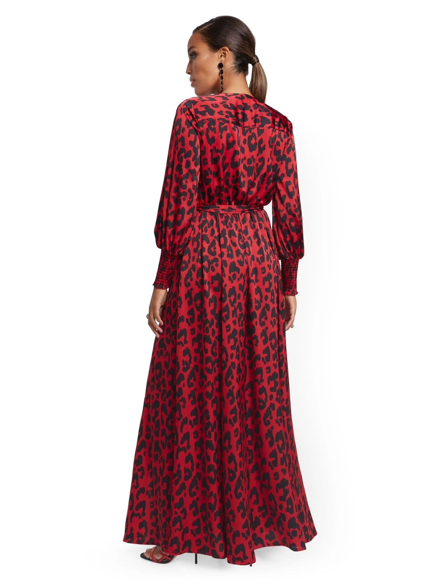 Petite Faux Wrap Maxi Dress