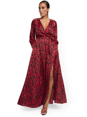 Petite Faux Wrap Maxi Dress