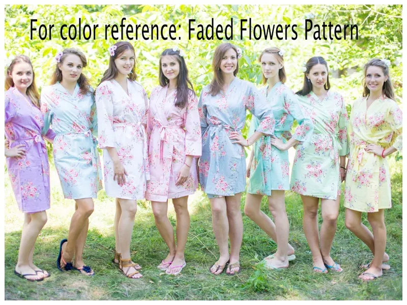Pink Bella Tunic Style Caftan in Faded Flowers Pattern